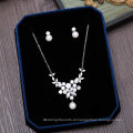 Casamento Bridal Silver Jewellery Pearl Rhinestone Necklace